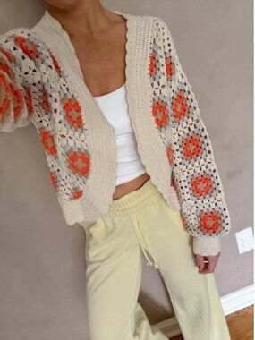 Driftwood Granny Square Crochet Cardigan